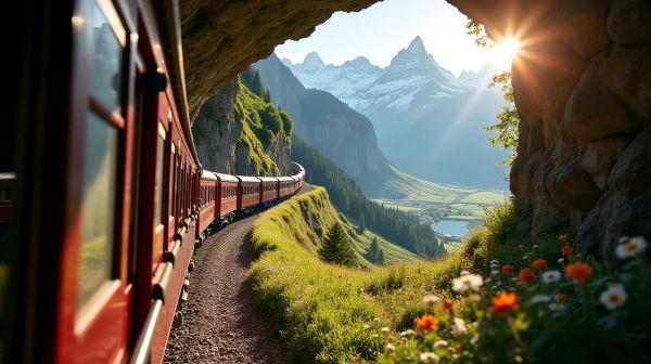 Voyager en train en Suisse pour découvrir des paysages époustouflants